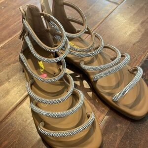 Never worn Steve Madden rhinestone sandals